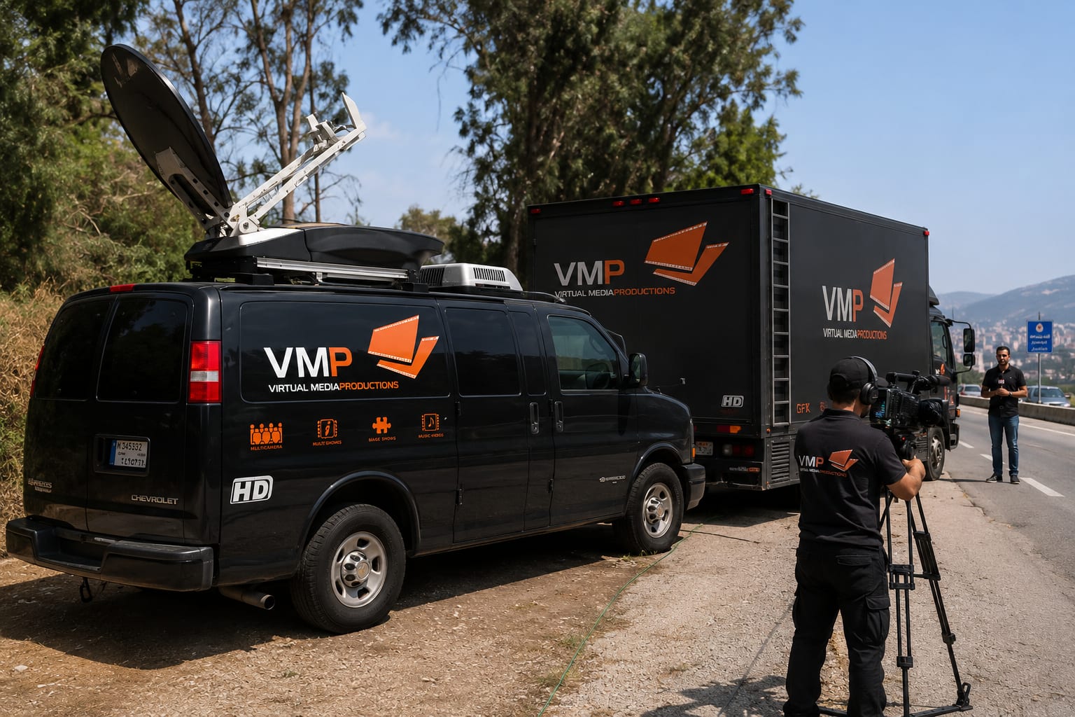 VMP DSNG vehicle with satellite uplink