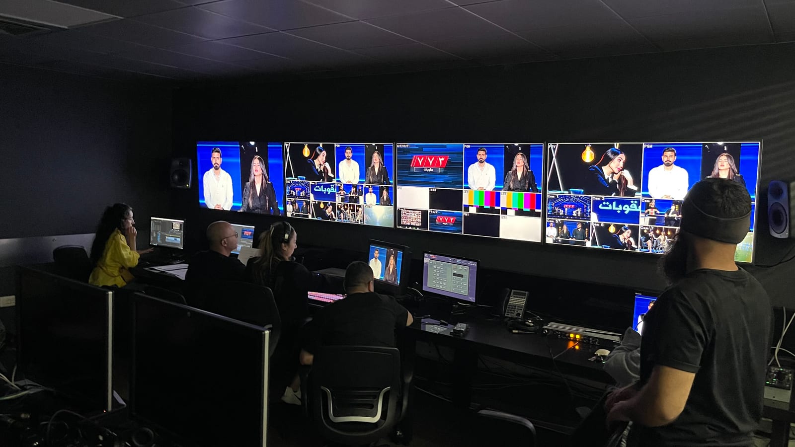 VMP production control room, live multi-camera direction